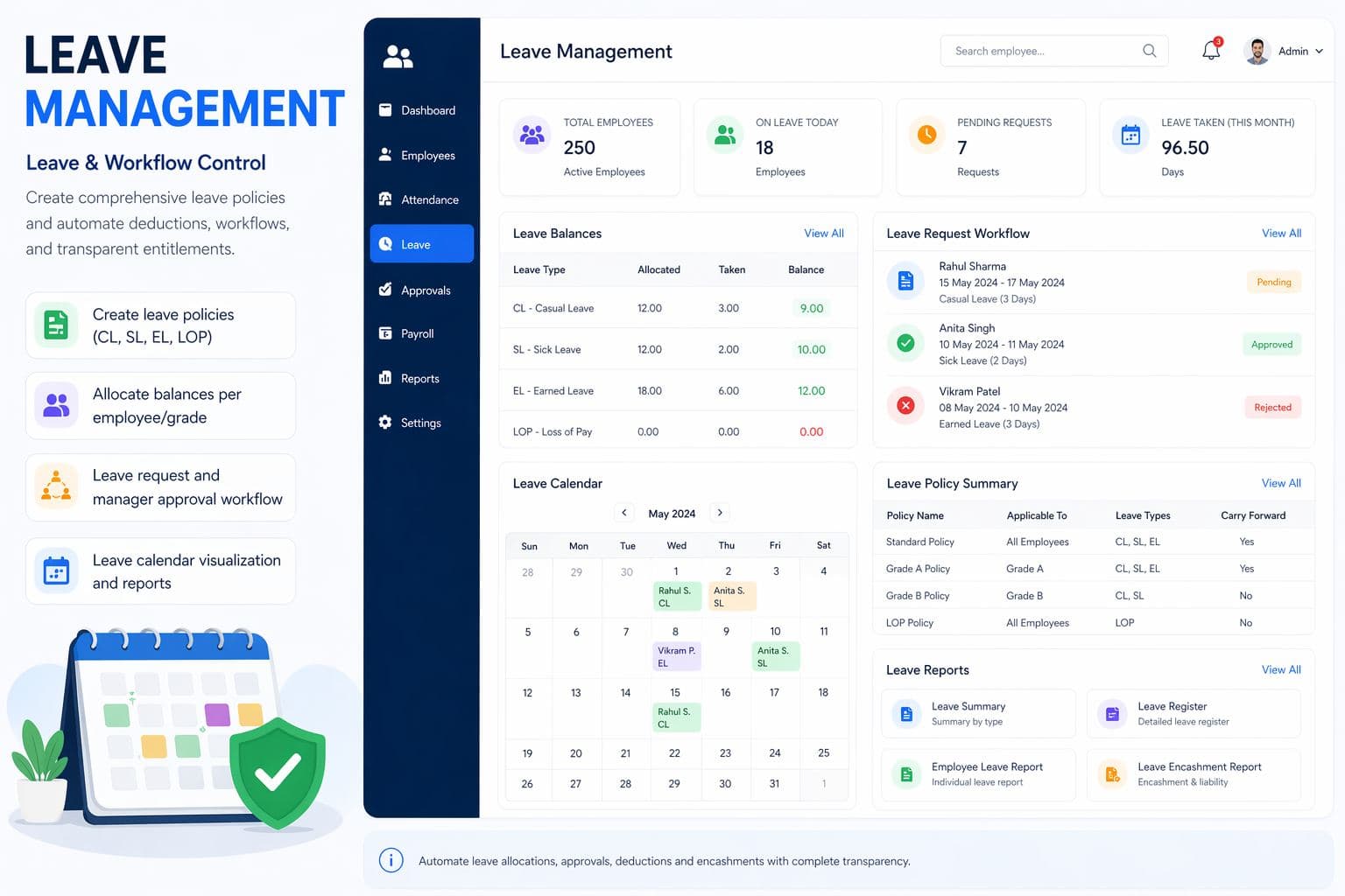 Leave & Workflow Control