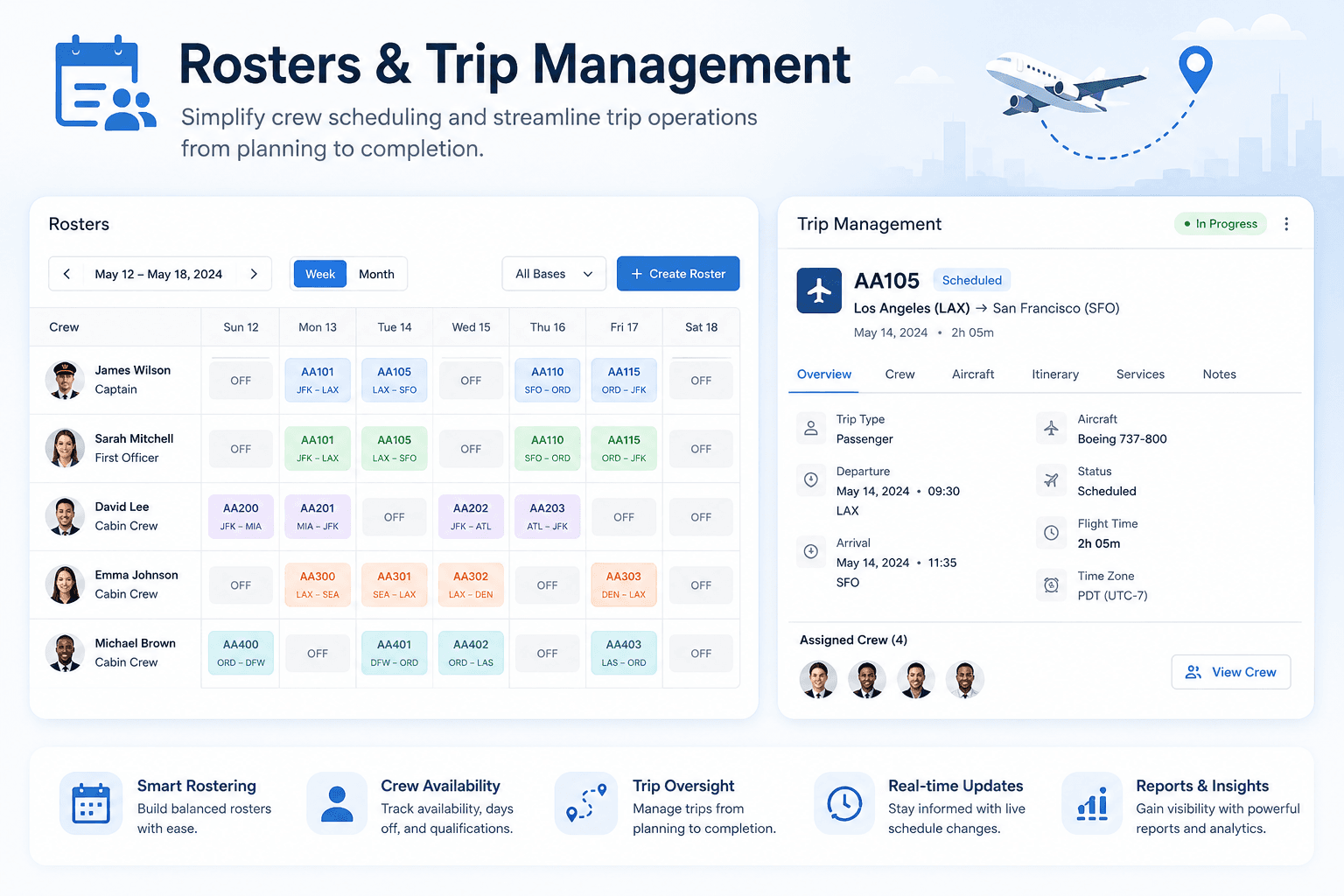 Rosters & Trip Management